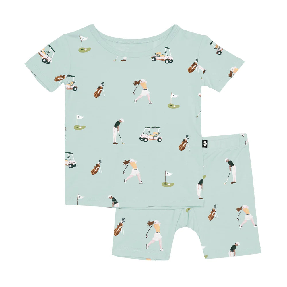 Kyte Baby Short Sleeve Toddler Pajama Set - Golf