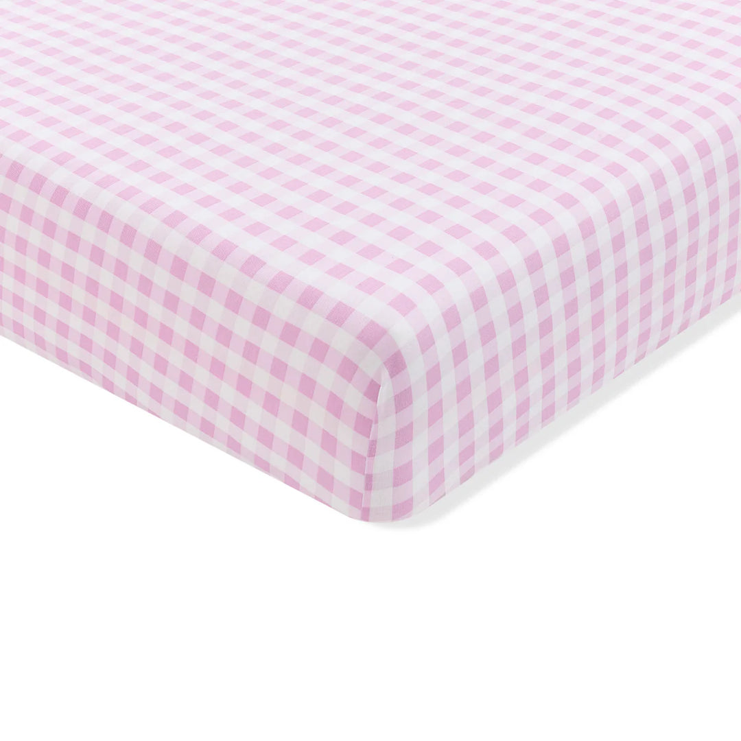 Kyte Baby Crib Sheet - Gingham Thistle