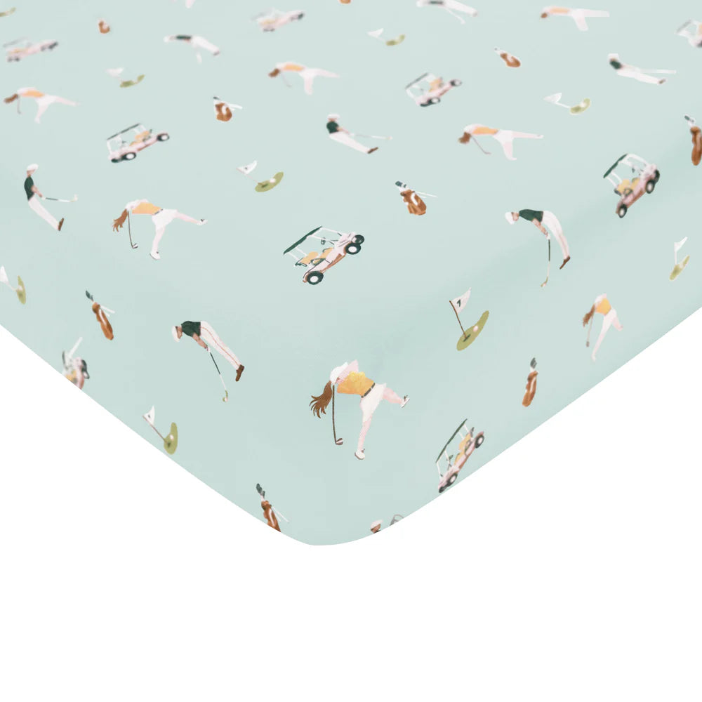 Kyte Baby Crib Sheet - Golf