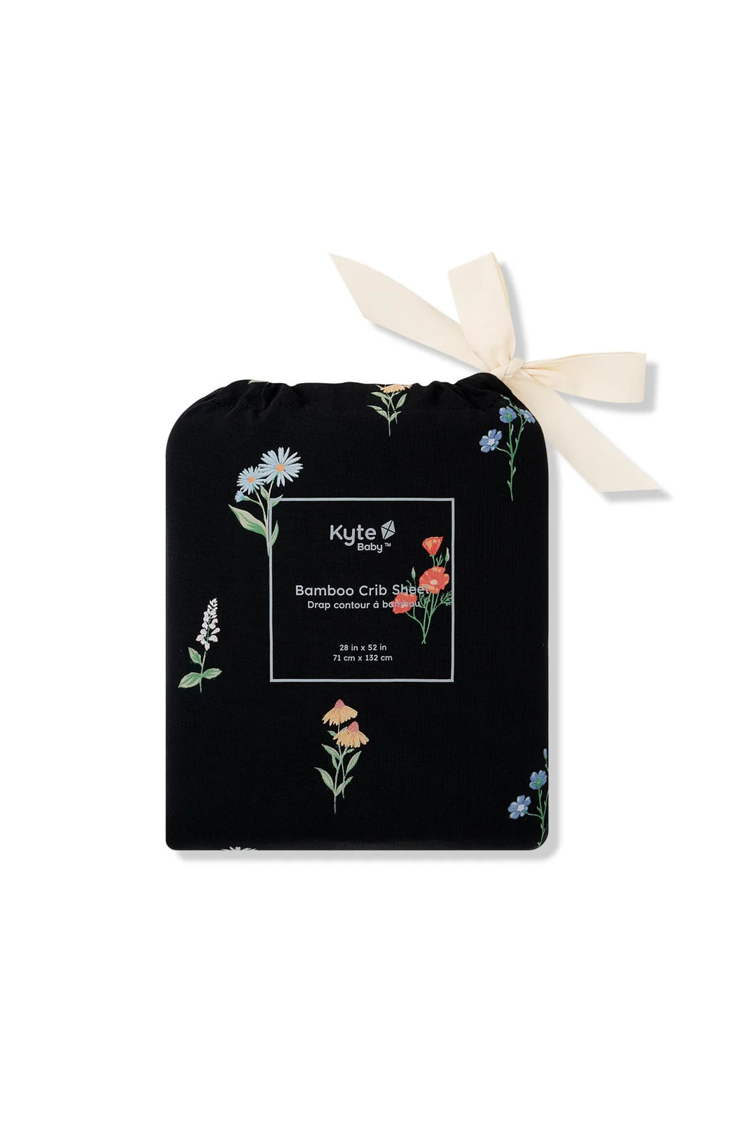 Kyte Baby Crib Sheet - Midnight Wildflower