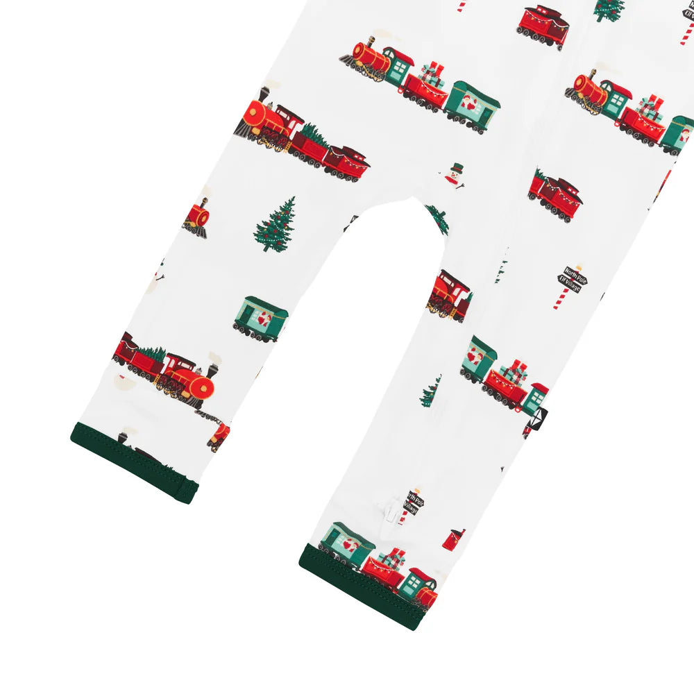 Kyte Baby Zippered Romper - Holiday Train Kyte Baby Zippered Romper - Holiday Train