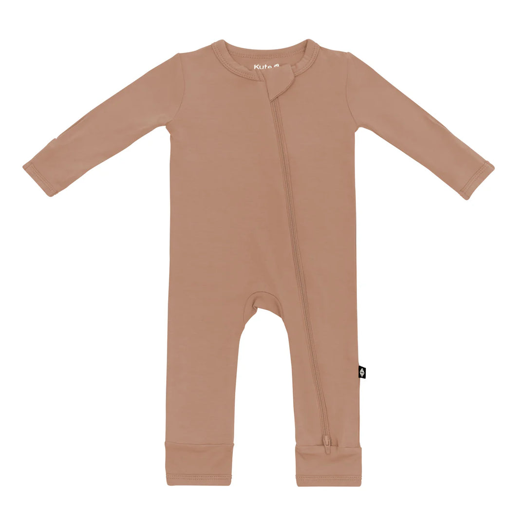 Kyte Baby Zippered Romper - Latte