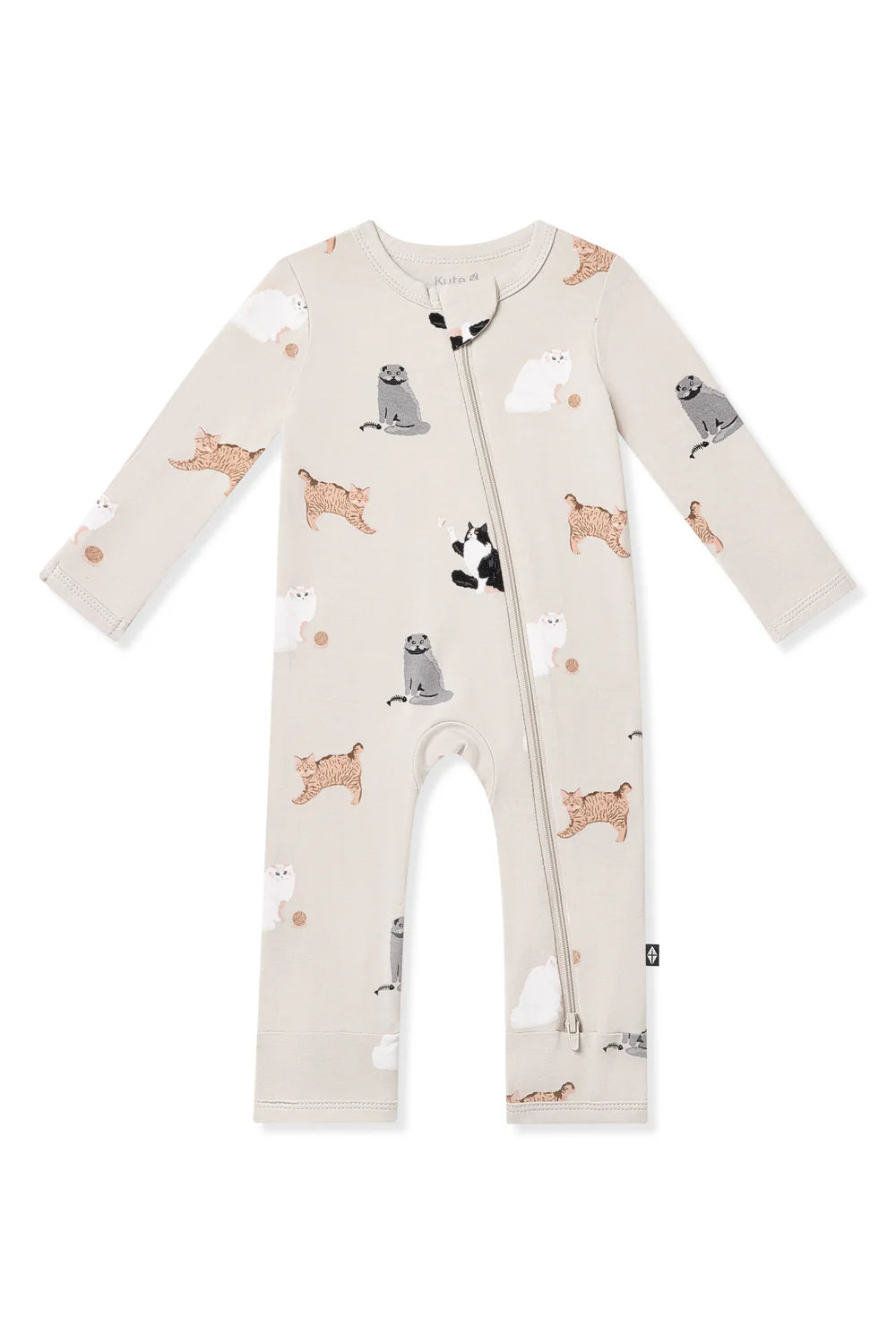 Kyte Baby Zippered Romper - Fluffy Cat