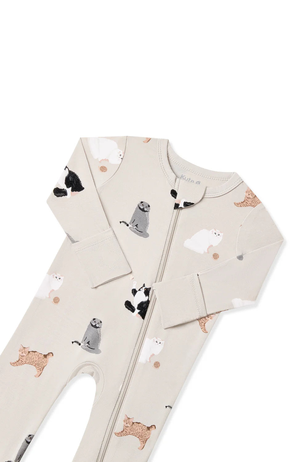 Kyte Baby Zippered Romper - Fluffy Cat
