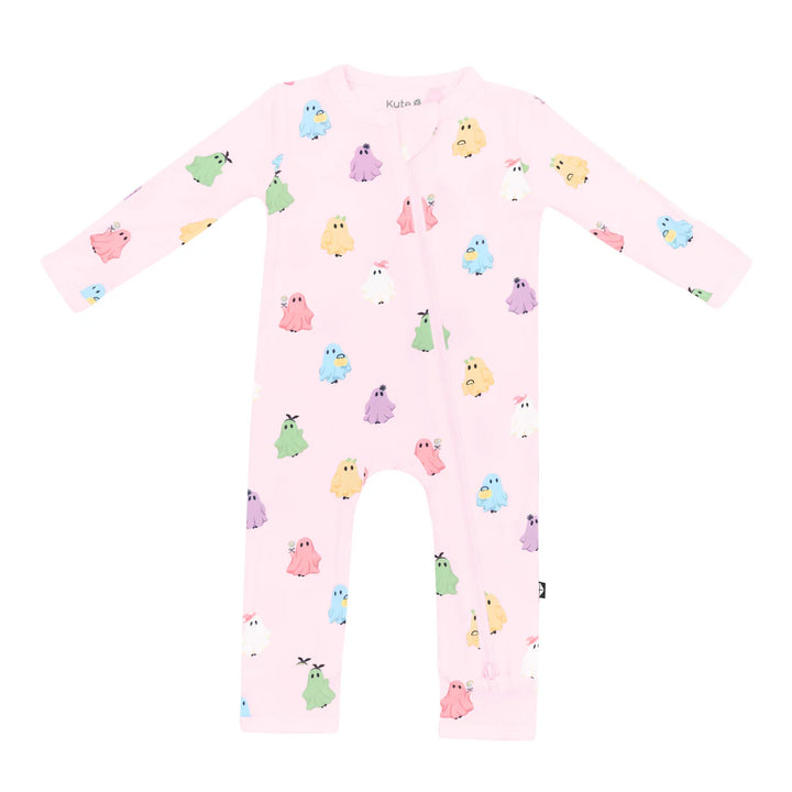 Kyte Baby Zippered Romper - Pastel Ghost