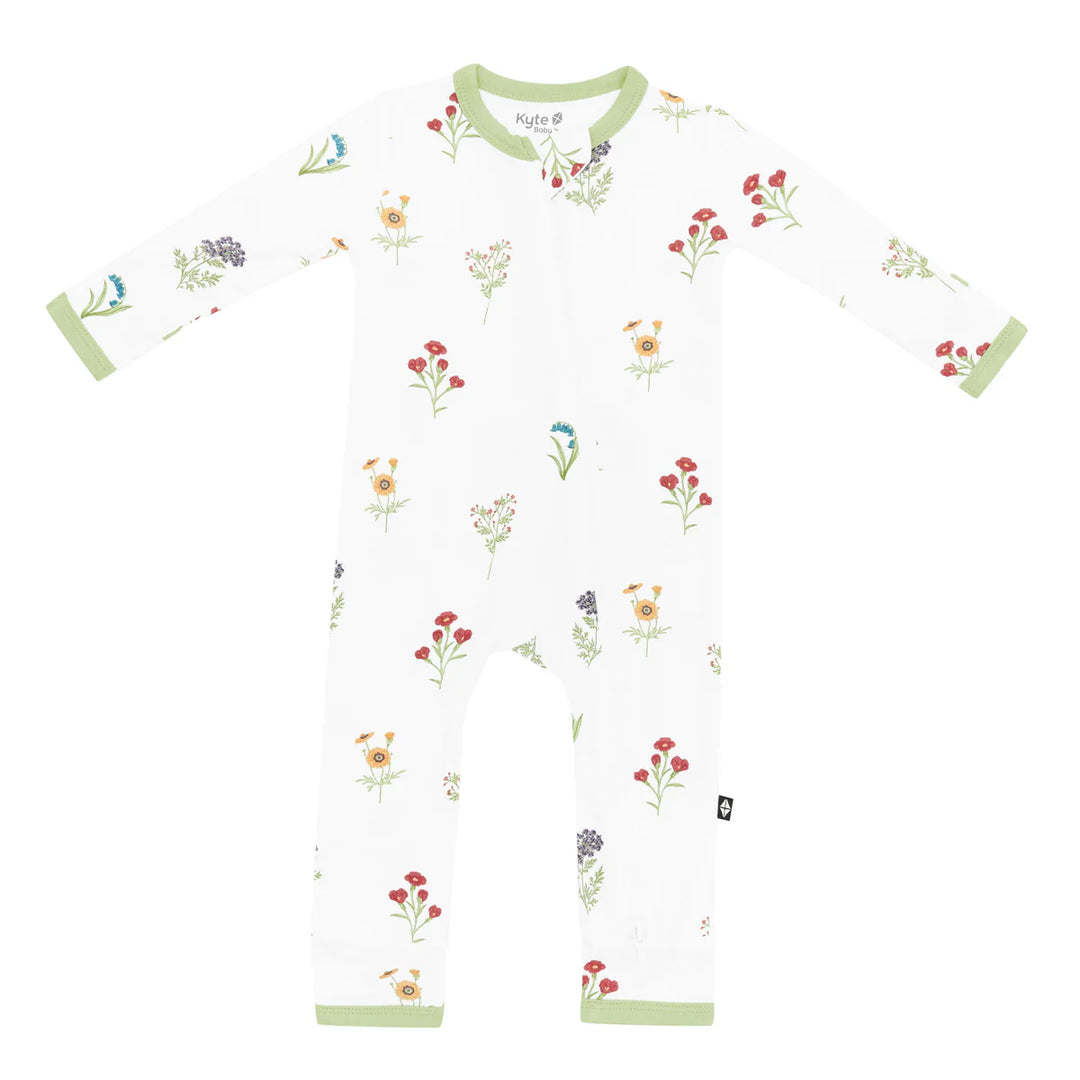 Kyte Baby Zippered Romper - Wildflower