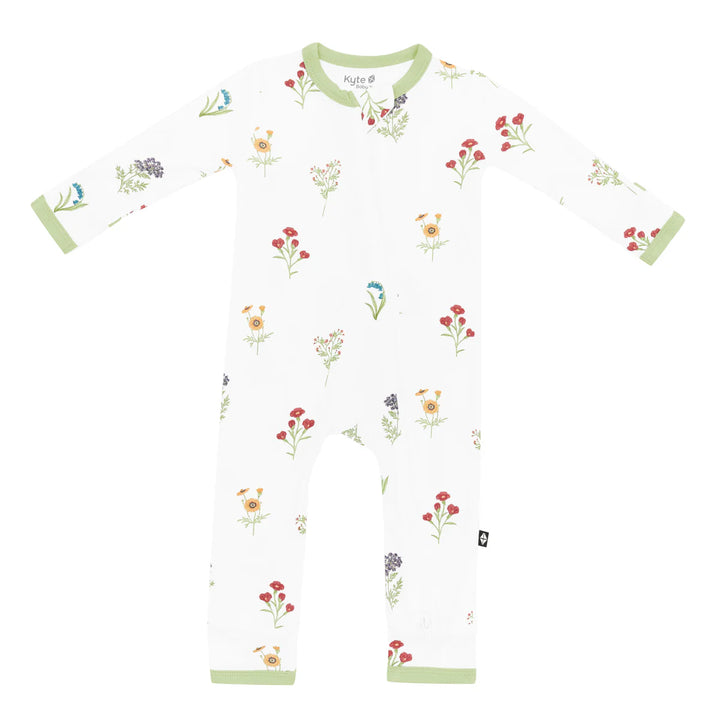 Kyte Baby Zippered Romper - Wildflower