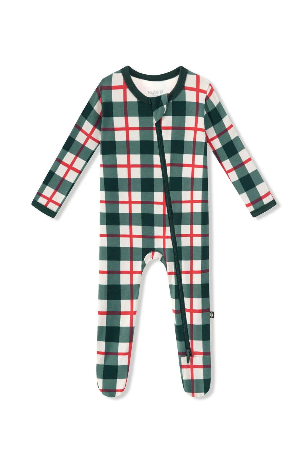 Kyte Baby Zippered Footie - Holiday Plaid