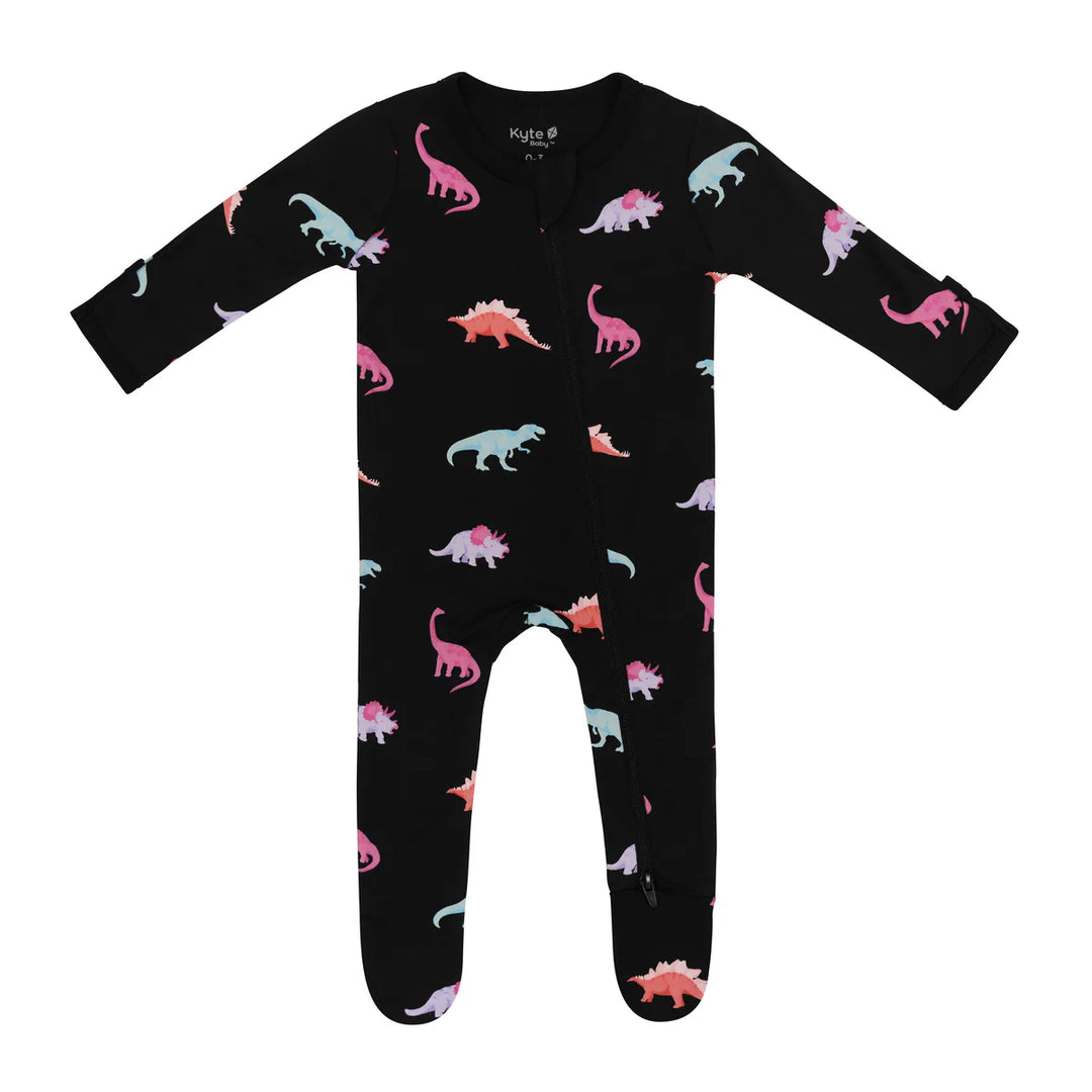 Kyte Baby Zippered Footie - Midnight Roar Kyte Baby Zippered Footie - Midnight Roar