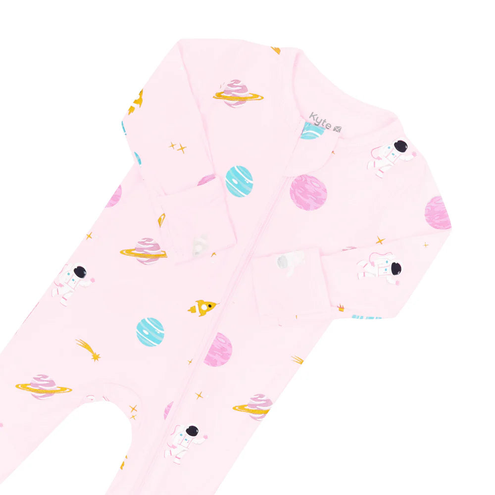 Kyte Baby Zippered Footie - Sakura Space