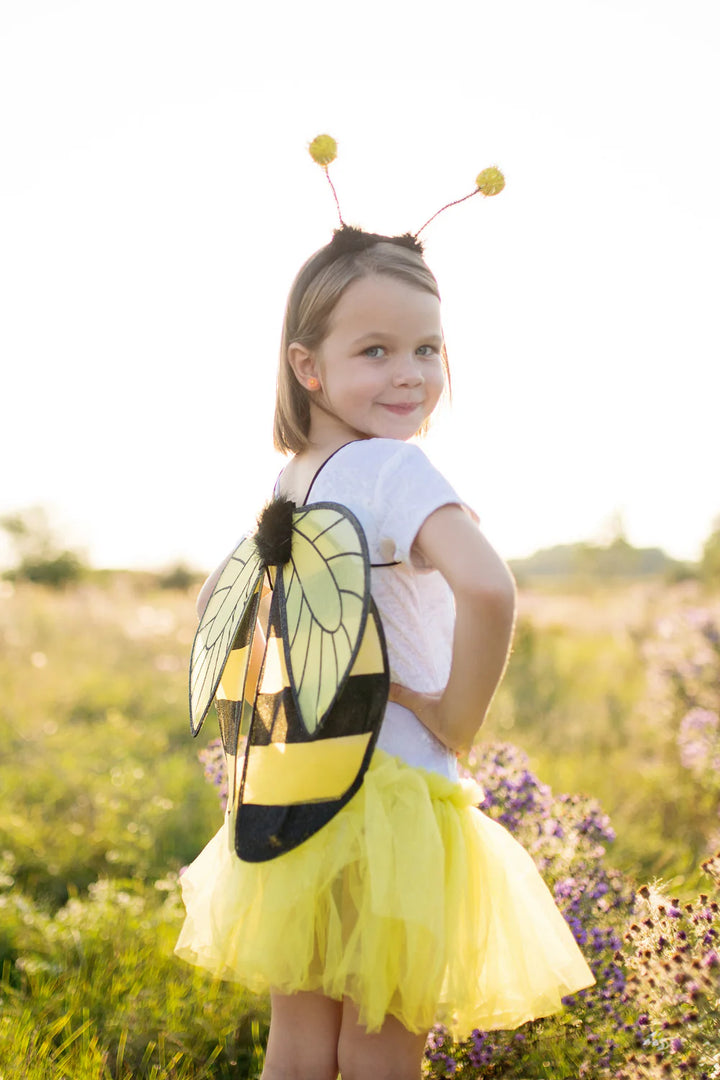Great Pretenders Glitter Bumblebee Tutu wtih Wings &amp; Headband