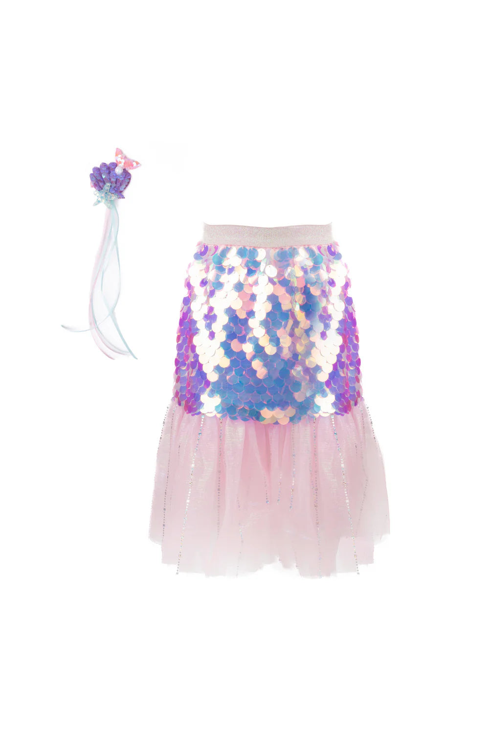 Great Pretenders Bling Bling Mermaid Skirt &amp; Hairclip Set - Pink