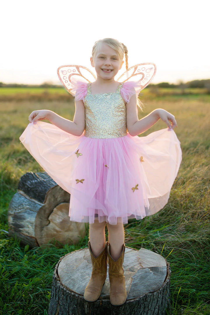 Great Pretenders Gold Sequins Butterfly Dress with Wings