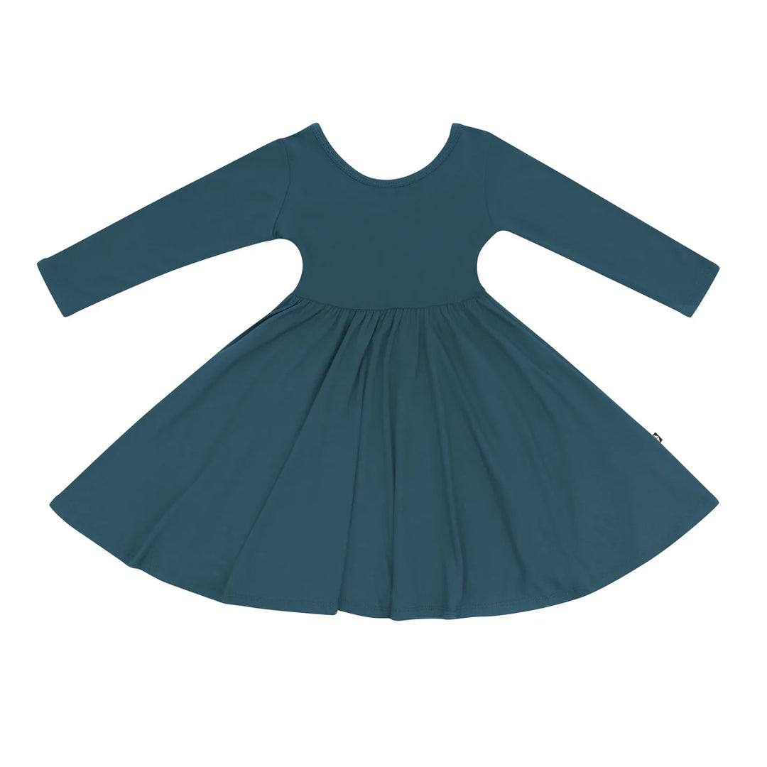 Kyte Baby Long Sleeve Twirl Dress - Atlantic