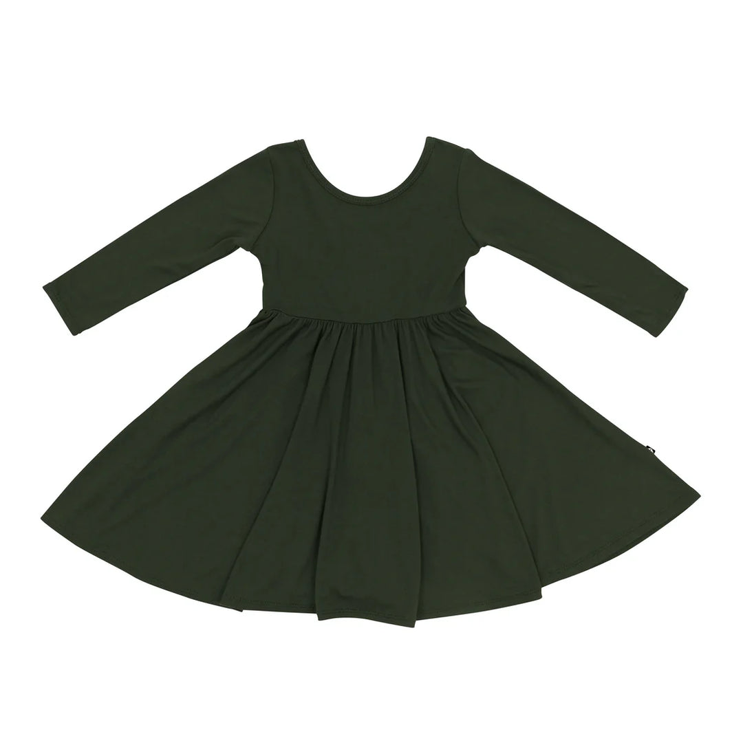 Kyte Baby Long Sleeve Twirl Dress - Fir