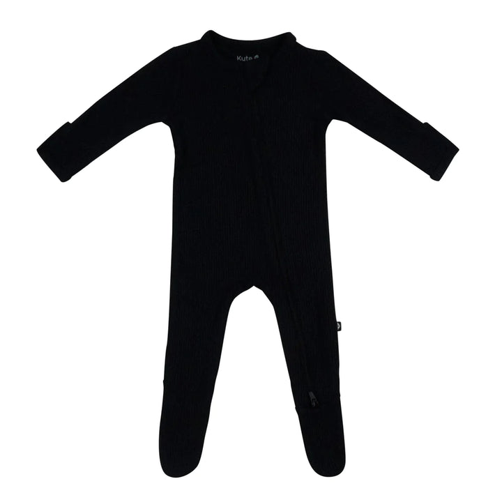 Kyte Baby Ribbed Zippered Footie - Midnight