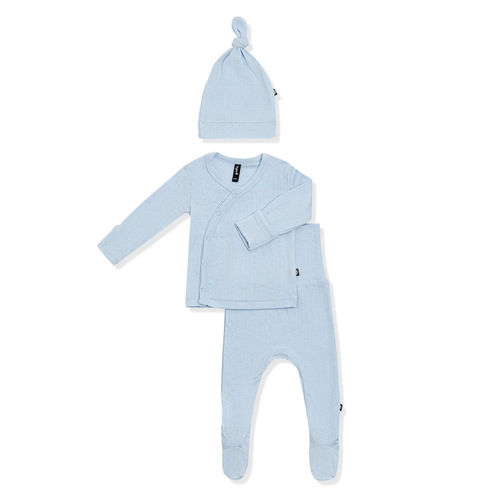 Kyte Baby Pointelle Take Home Set with Cap - Breeze