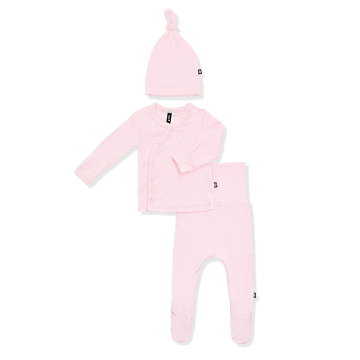 Kyte Baby Pointelle Take Me Home Set with Cap - Sakura