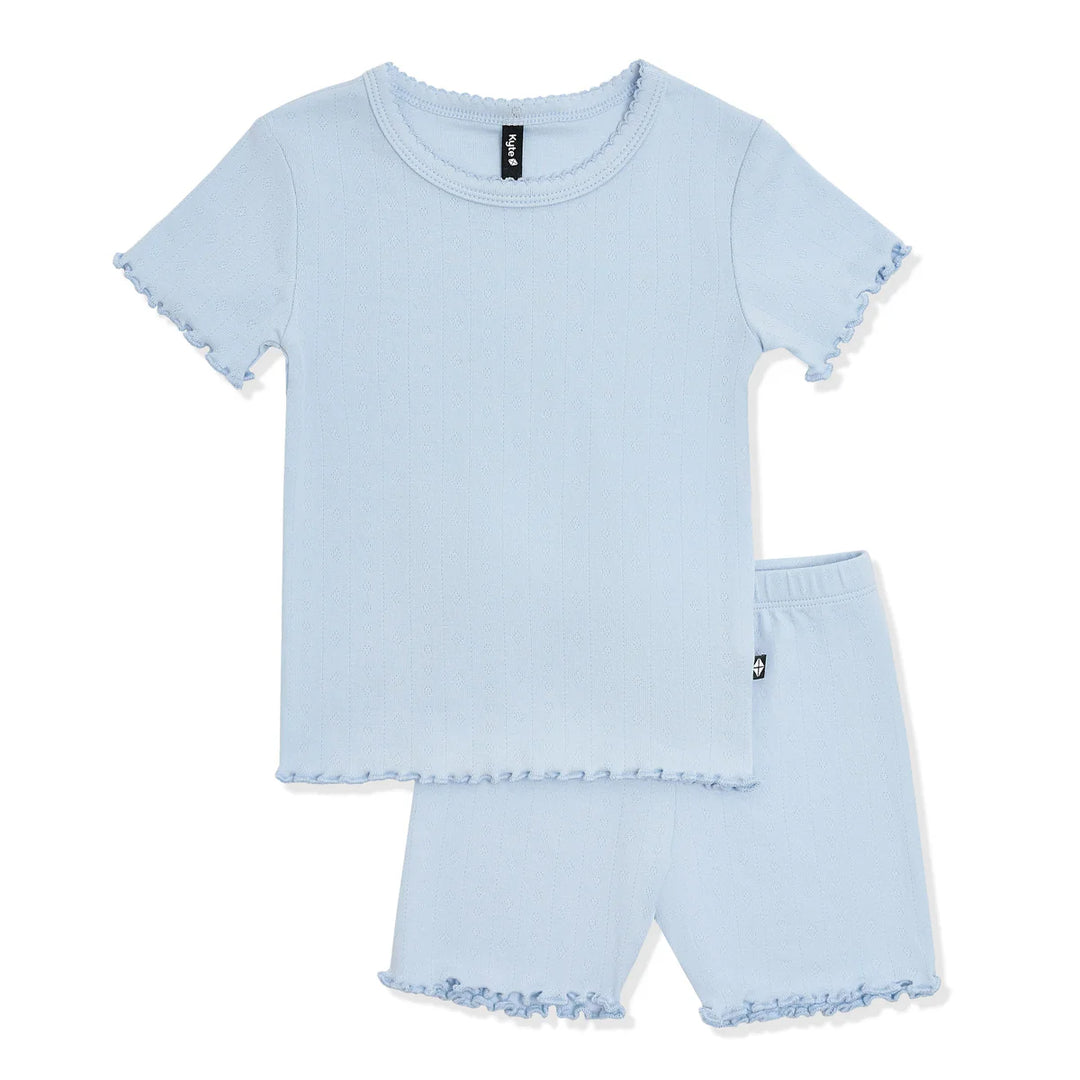 Kyte Baby Pointelle Short Sleeve Set - Breeze