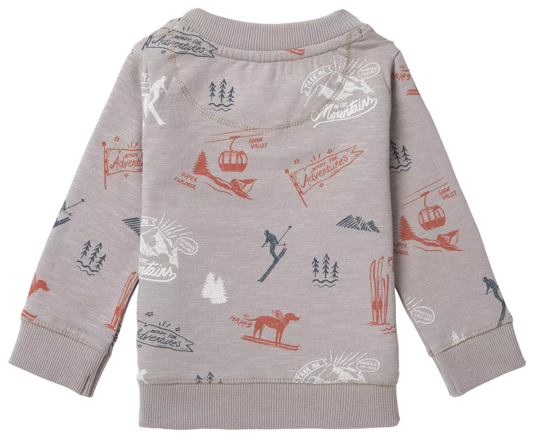 Noppies Thatcher Allover Print Long Sleeve Sweater - Rock Ridge Noppies Thatcher Allover Print Long Sleeve Sweater - Rock Ridge