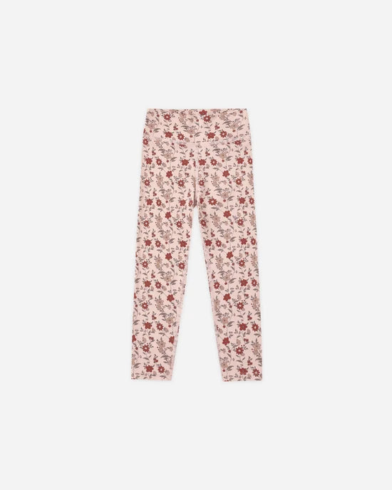 Rylee and Cru Basic Leggings - Pink Floral