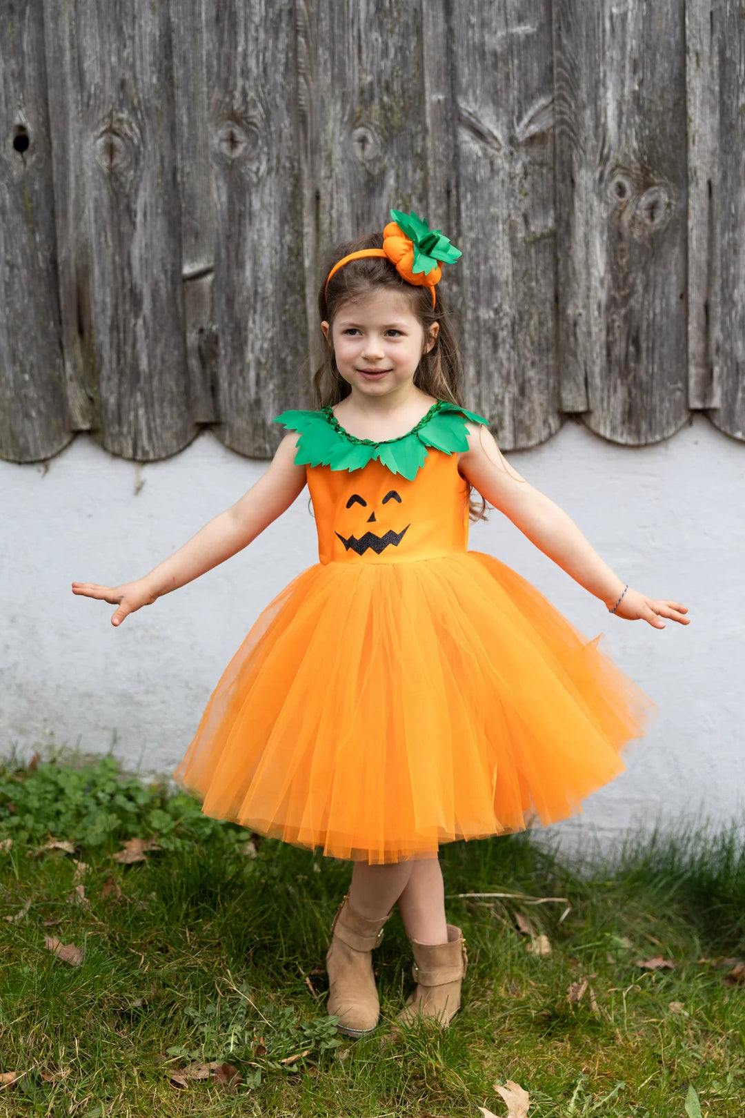 Great Pretenders Pumpkin Patch Princess Dress With Headband