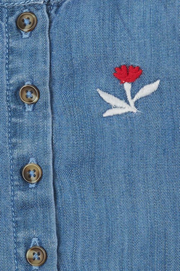 Noppies Long Sleeve Dress Felines - Medium Blue Denim Noppies Long Sleeve Dress Felines - Medium Blue Denim