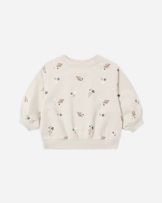 Quincy Mae Oversized Crew Sweatshirt - Space