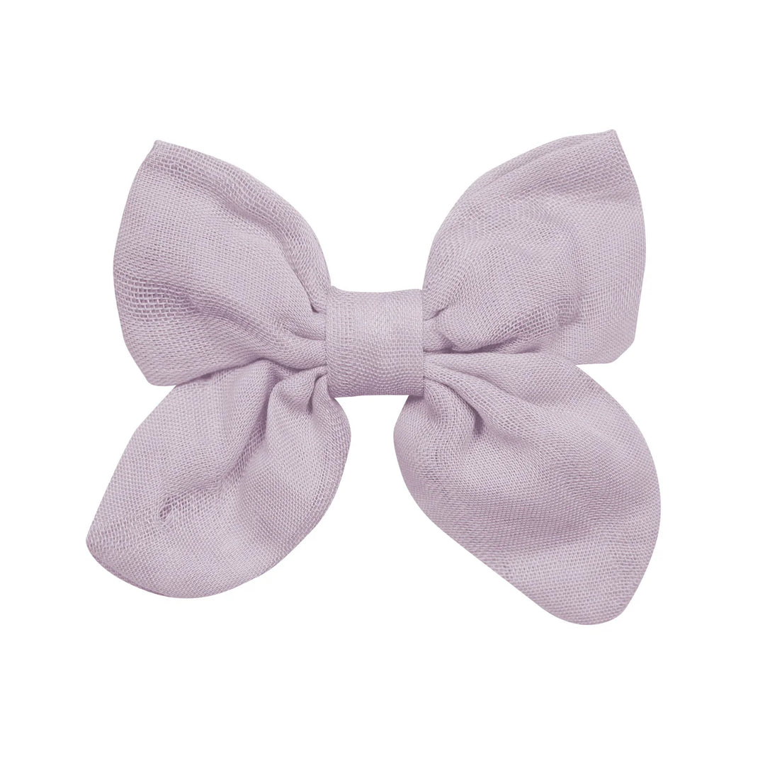 Kyte Baby Bamboo Muslin Alligator Clip Bow - Wisteria