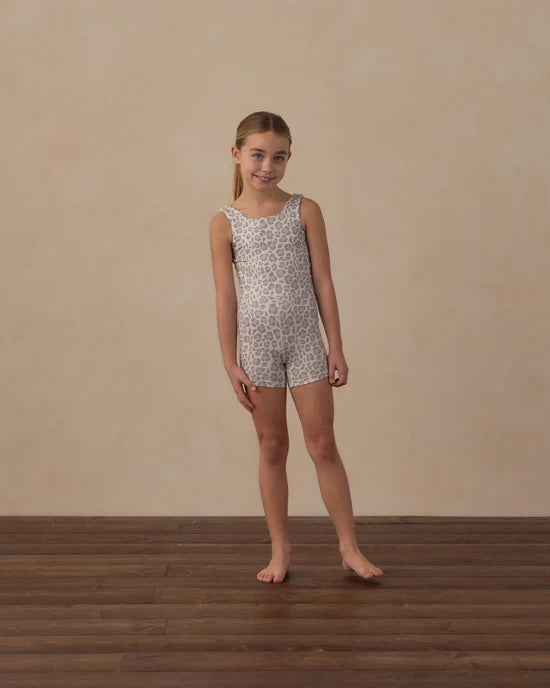 Rylee and Cru Malibu Bodysuit - Blue Leopard