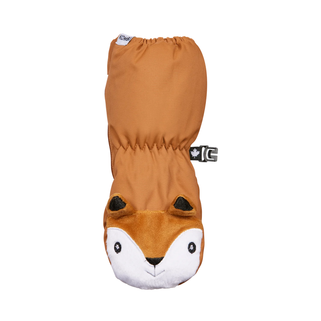 Kombi Sherpa Animal Infant Mittens - Latte Fox