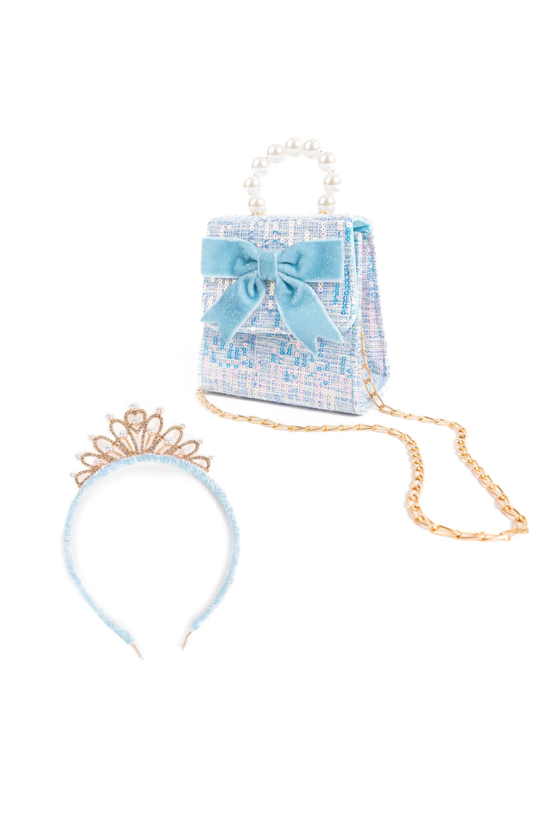 Great Pretenders Mademoiselle Mini Purse with Headband - Blue