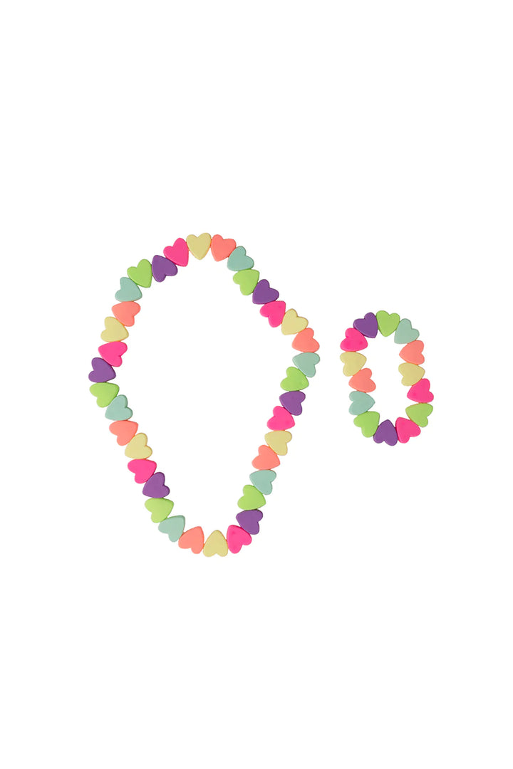 Great Pretenders Sweet Tart Heart Necklace + Bracelet