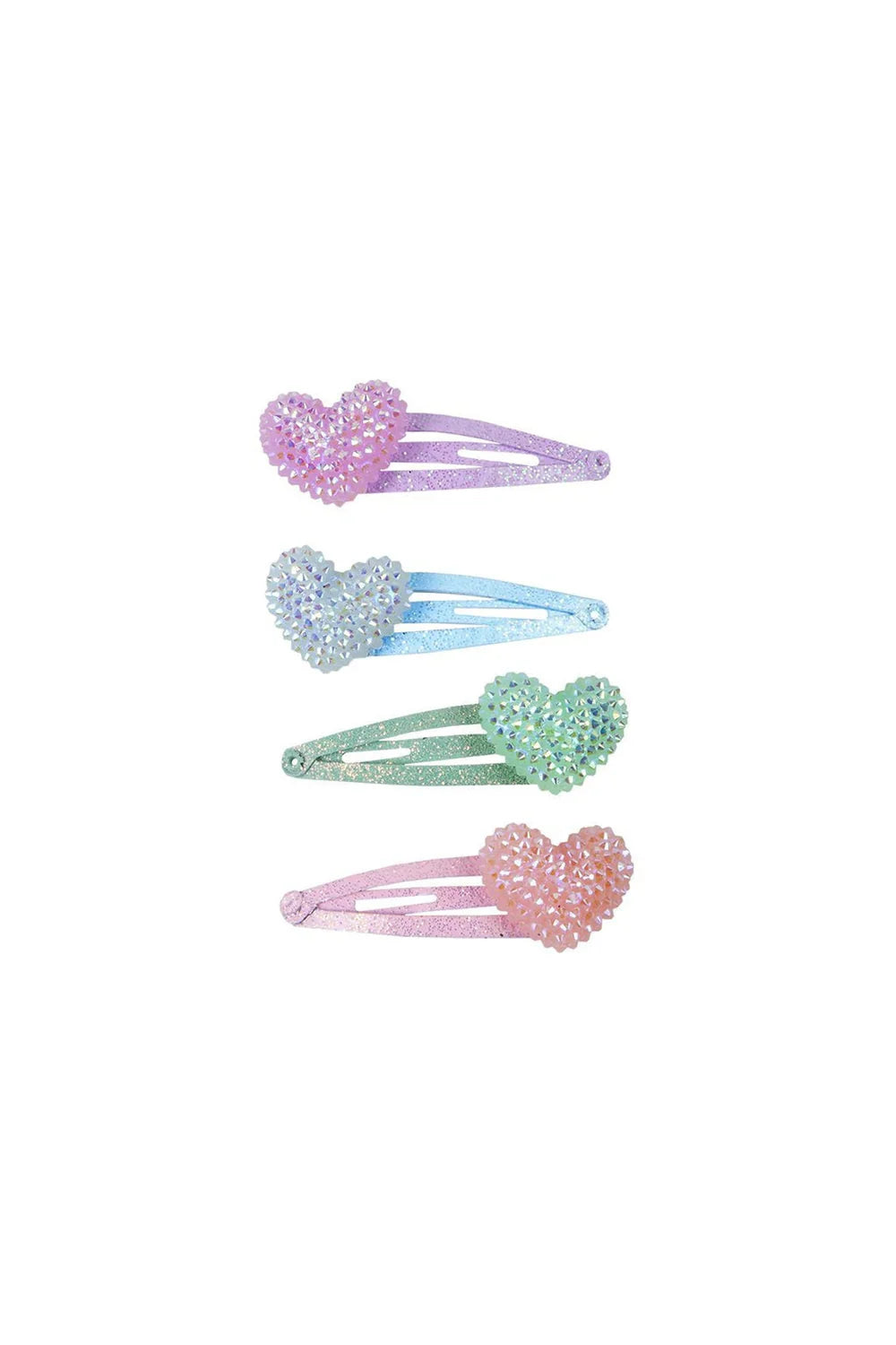 Great Pretenders Sparkle Heart Bobble Hair Clips 4pc Set