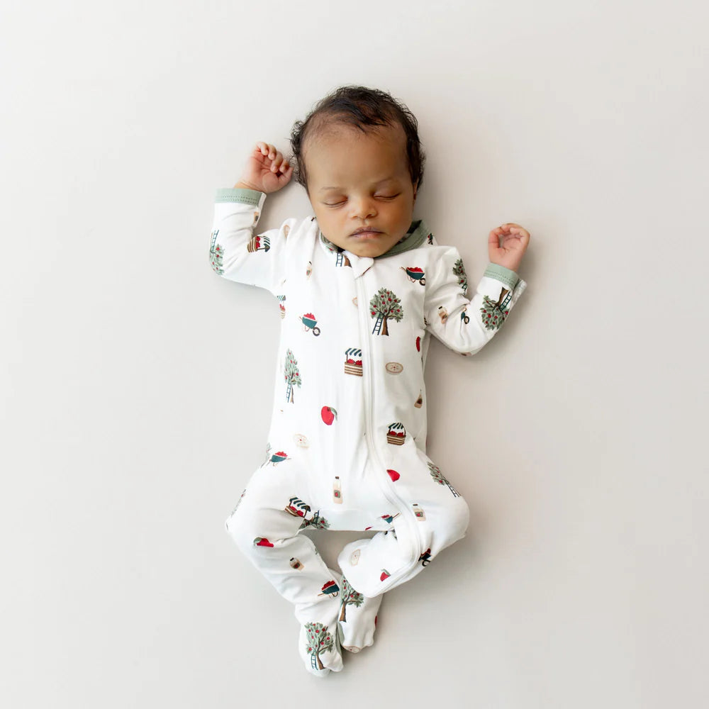 Kyte Baby Zippered Footie - Apple Orchard