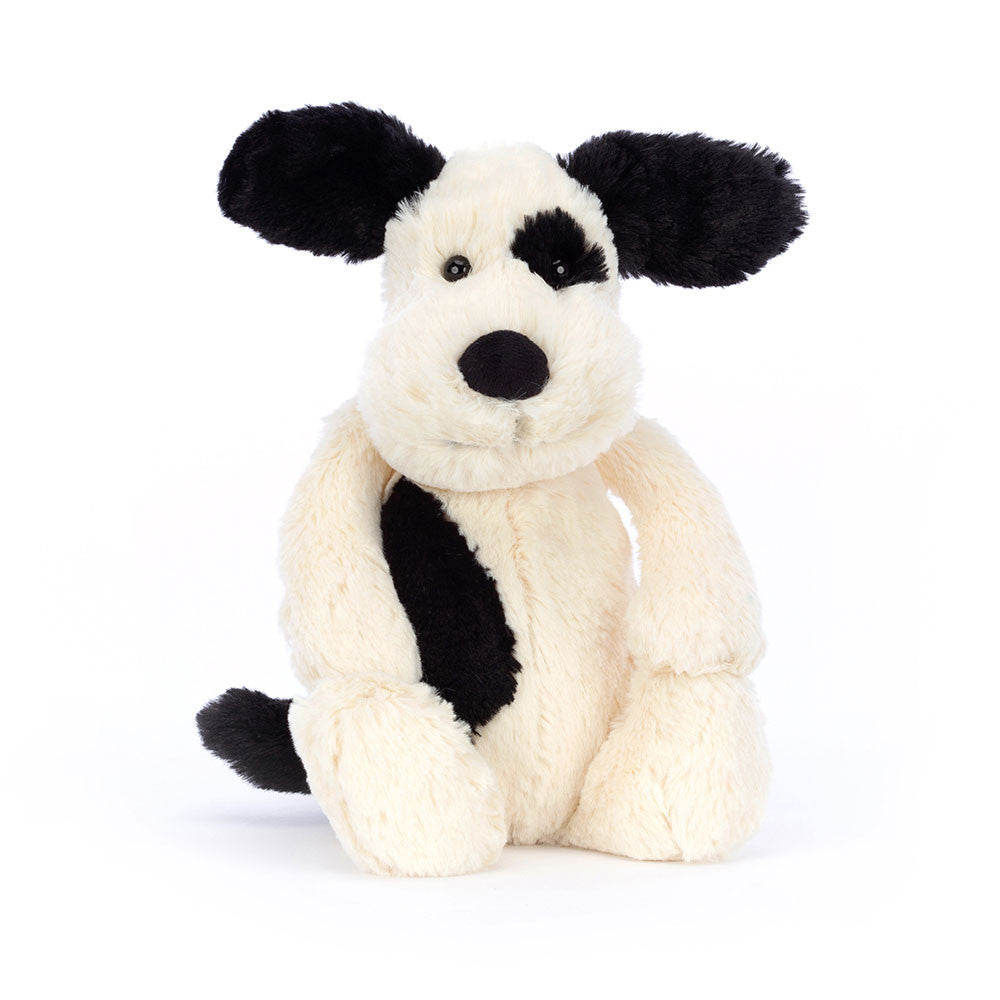 Jellycat Bashful Rufferty Black &amp; Cream Puppy