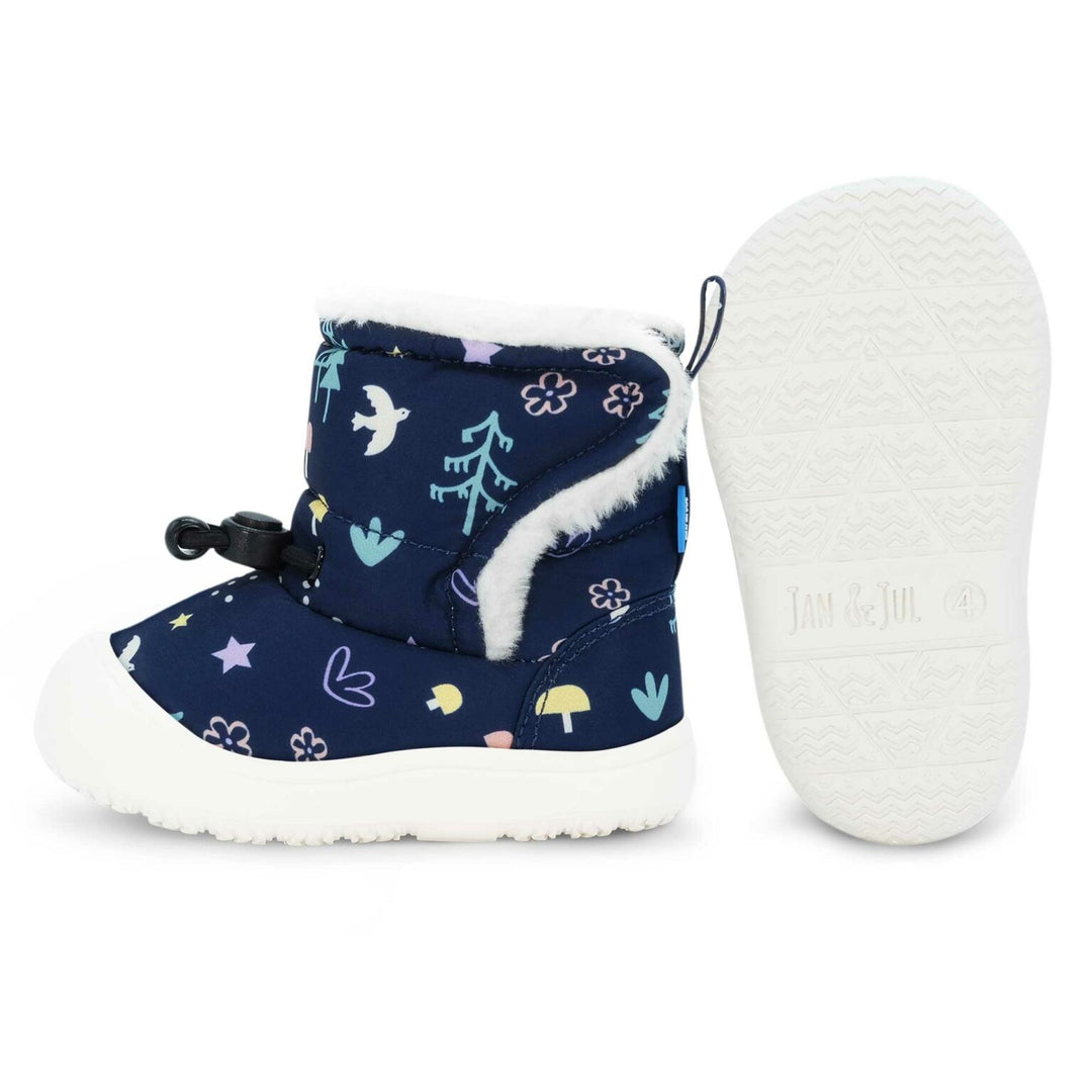Jan &amp; Jul Stay-Put Trail Booties - Navy Forest