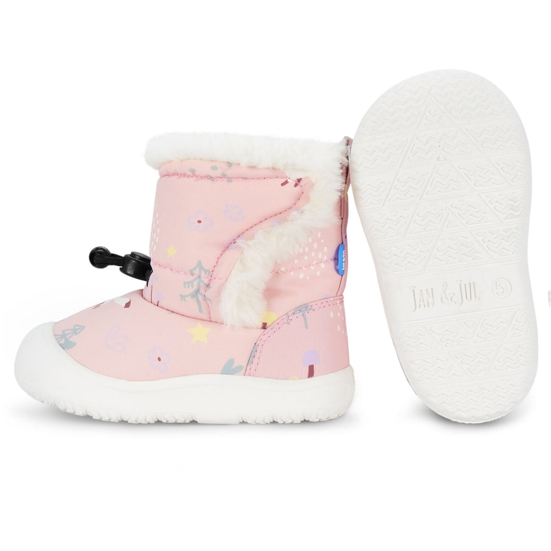 Jan &amp; Jul Stay-Put Trail Booties - Pink Forest