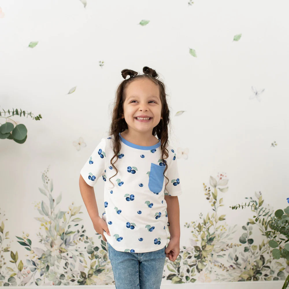 Kyte Baby Short Sleeve Unisex Toddler Tee - Blueberry Kyte Baby Short Sleeve Unisex Toddler Tee - Blueberry