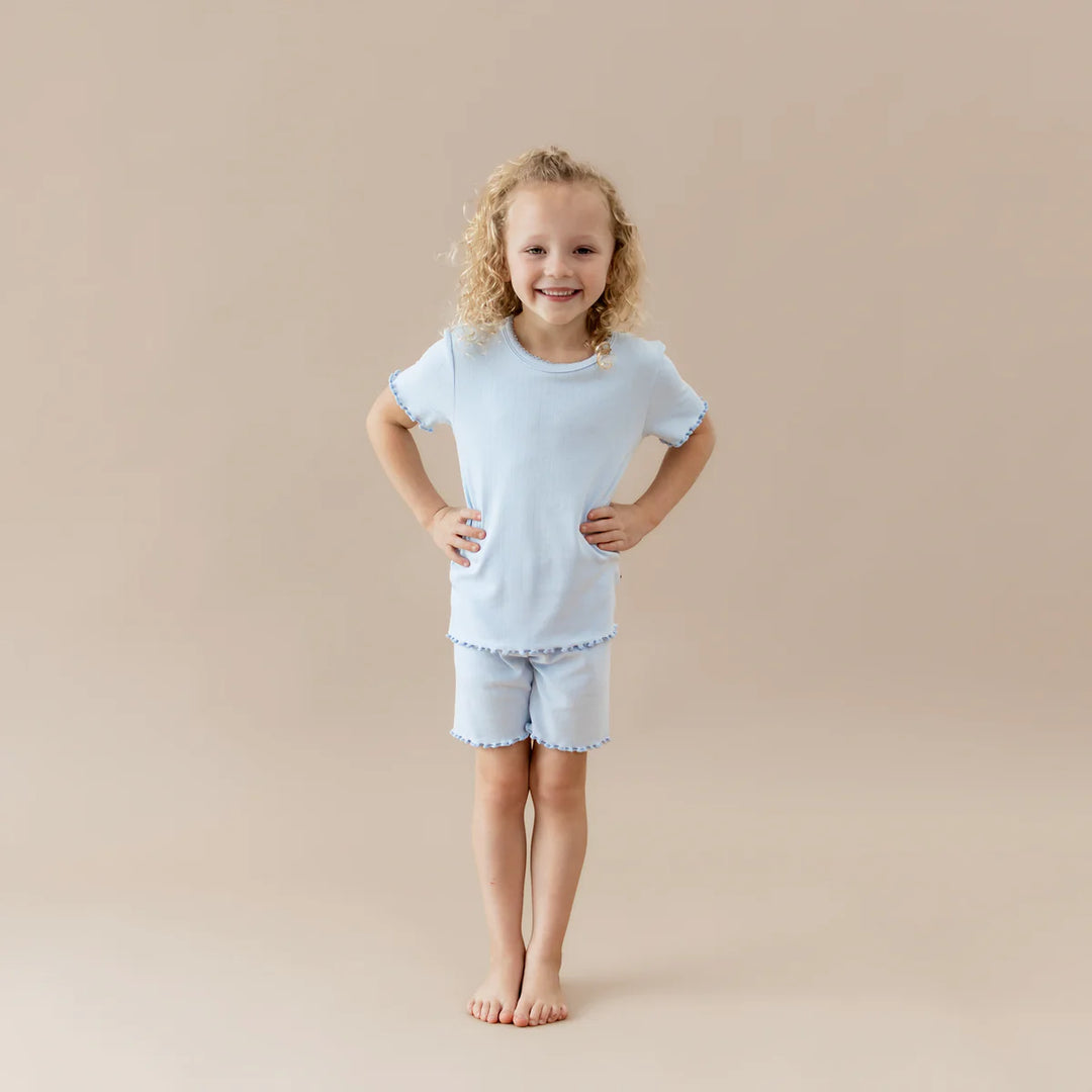 Kyte Baby Pointelle Short Sleeve Set - Breeze