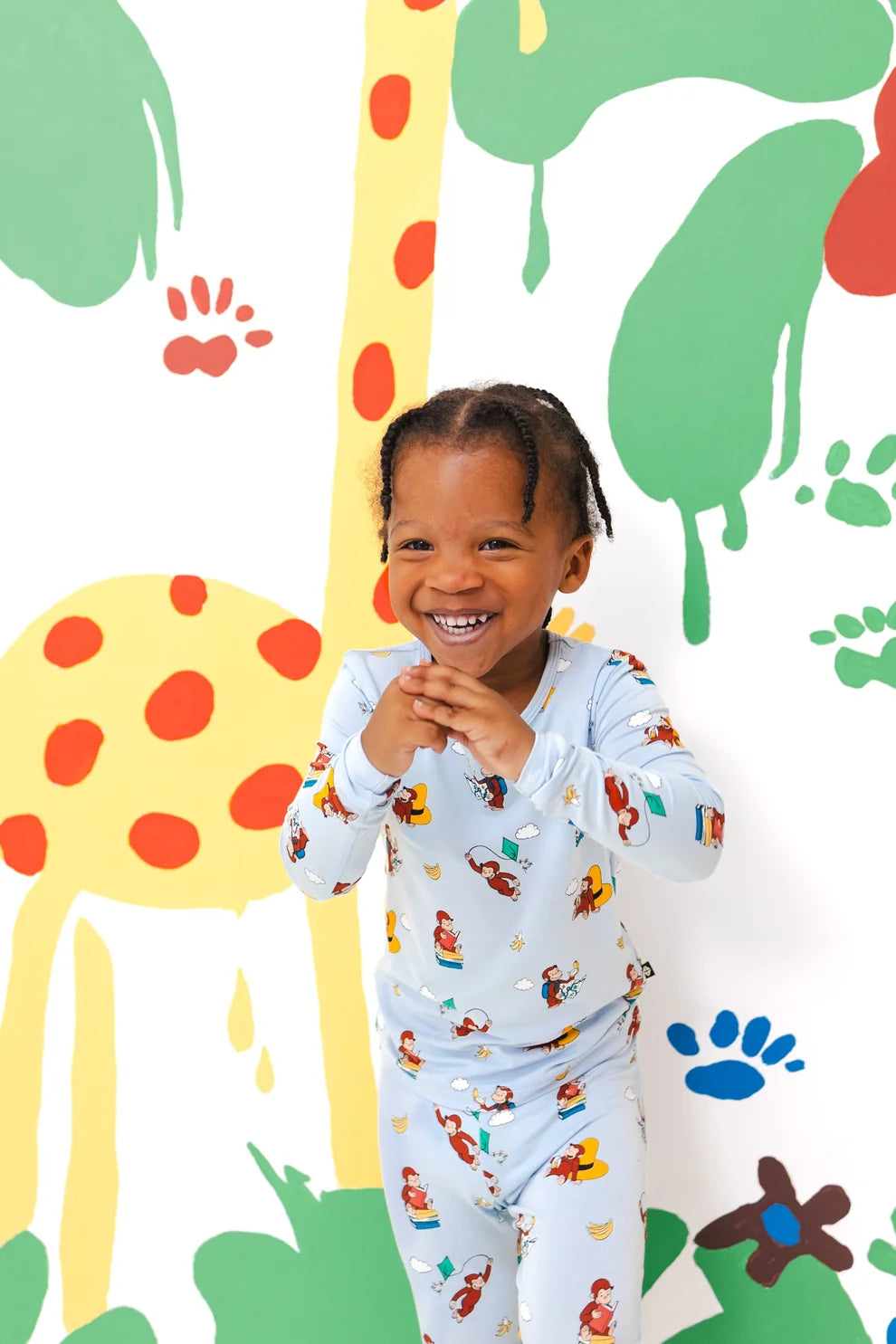 Kyte Baby Long Sleeve Toddler Pajama Set - Curious George