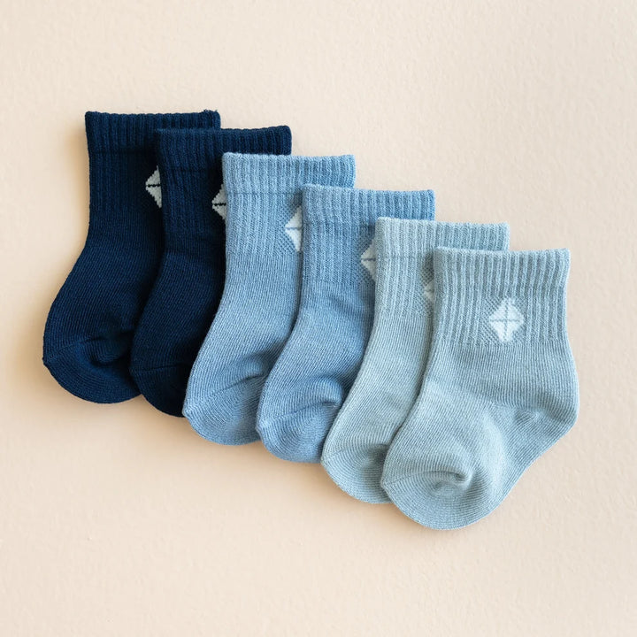 Kyte Baby Crew Socks 3-Pack - Cool
