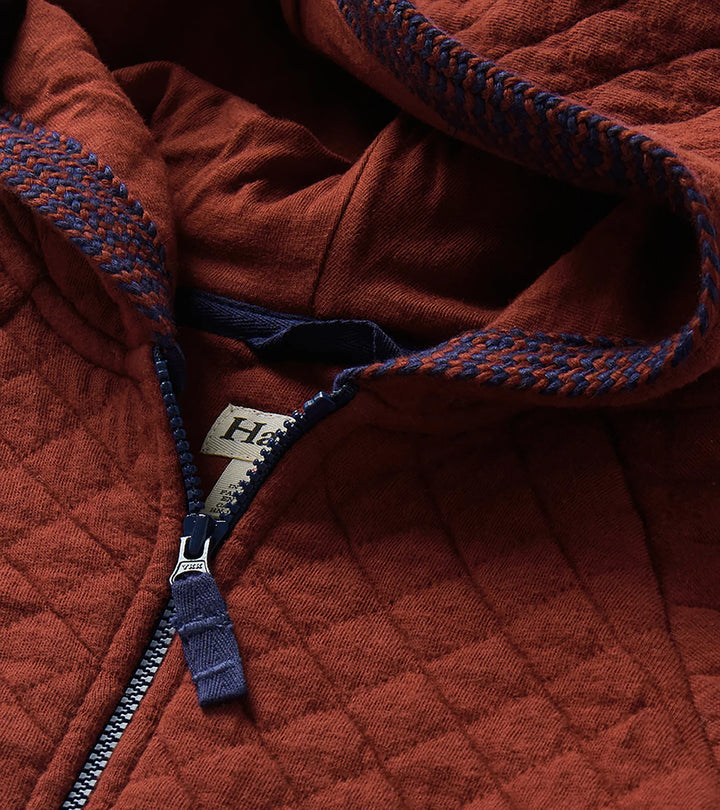 Hatley Boys Madder Brown Quilted Hoddie