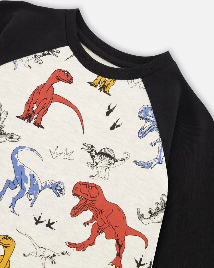 Deux Par Deux Raglan Jersey T-Shirt - Anthracite
