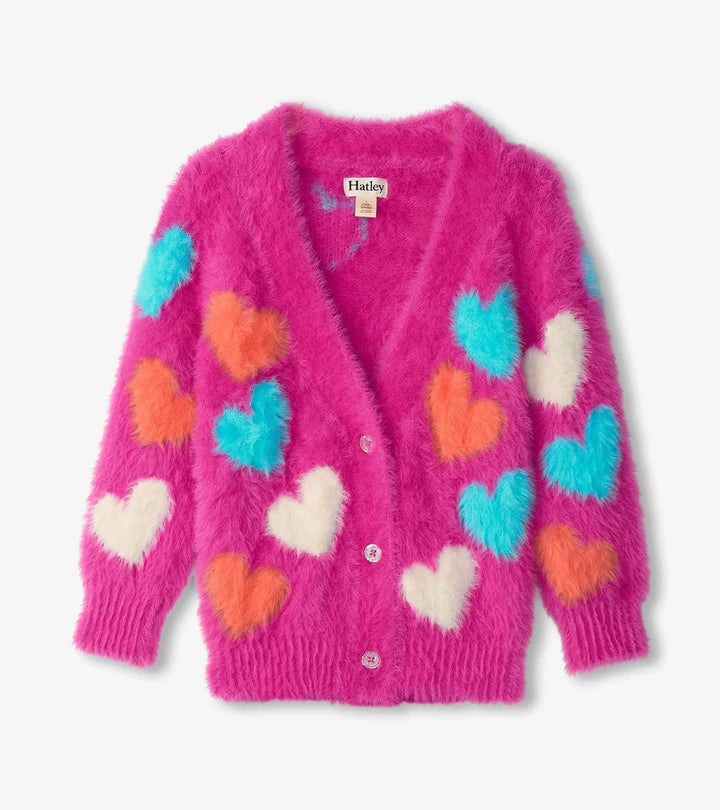 Hatley Boucle Cardigan - Jumbo Hearts Hatley Boucle Cardigan - Jumbo Hearts