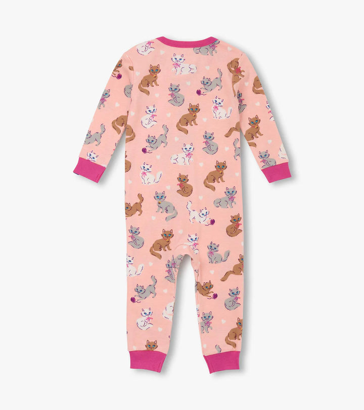 Hatley Cotton Coverall - Little Kitties