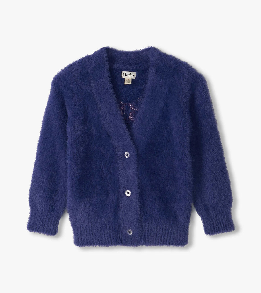 Hatley Girls Pink Bows Fuzzy Cardigan
