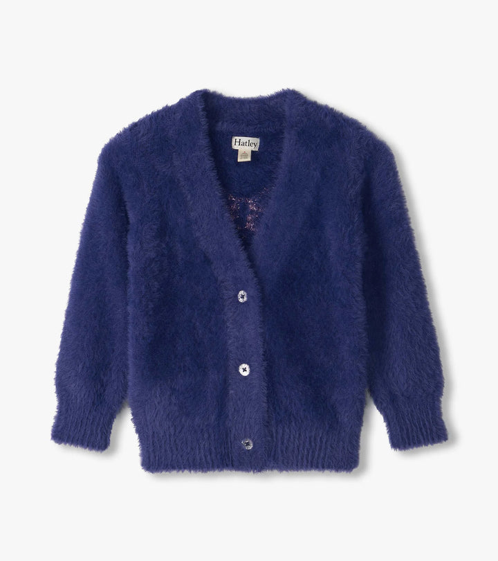 Hatley Girls Pink Bows Fuzzy Cardigan