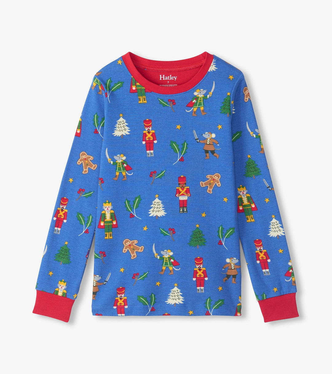 Hatley Cotton Rib Pajama Set - Blue Nutcracker