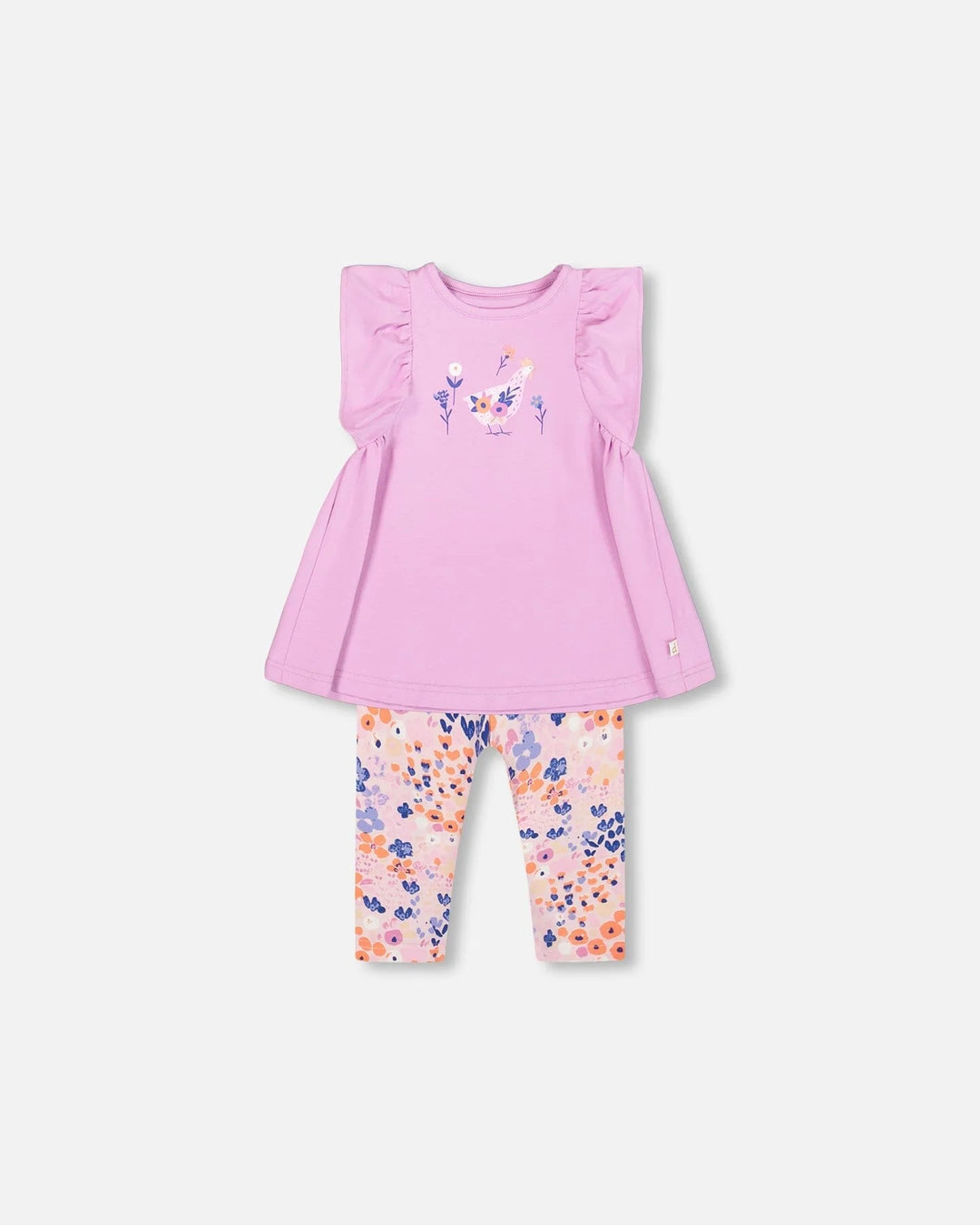 Deux Par Deux Top & Pants set - printed flowers Deux Par Deux Top & Pants set - printed flowers
